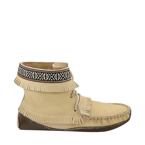 Men's Ivory Earthing Moccasin Boots Native Braid Ankle BB37597M-SP
