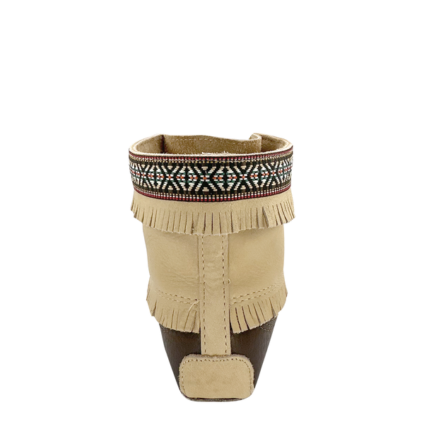 Men's Ivory Earthing Moccasin Boots Native Braid Ankle BB37597M-SP