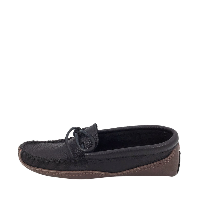 Men's Earthing Moccasins Black Leather BB11526BL (Final Clearance - Size 14 ONLY)