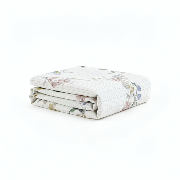 Floral Print Earthing FITTED SHEET SET with Tester and Checker