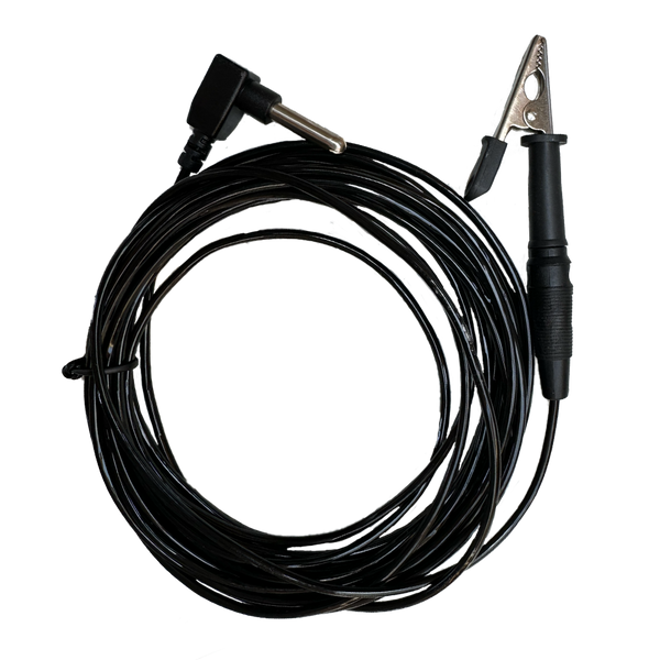 Straight Cord with Alligator Clip for Grounding