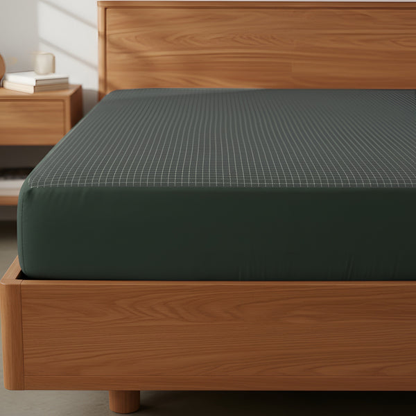 Forest Green Cotton Fitted Grounding Sheets