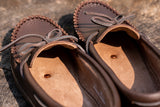 Men's Earthing Moccasin Shoes Copper Rivet Rubber Sole