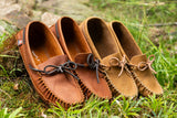 Men's Earthing Moccasins Wide Brown Leather 1461-N