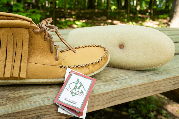 Men's Earthing Moccasins Fringe Ankle Copper Rivet B04219M-R
