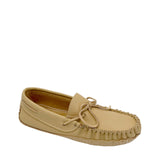 Men's Earthing Moccasins Wide Cream Leather (Final Clearance)