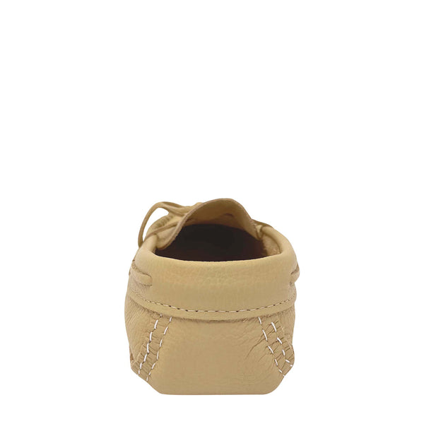 Men's Earthing Moccasins Wide Cream Leather (Final Clearance)