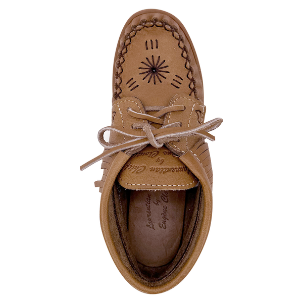 Women's Earthing Moccasins Fringe Copper Rivet Rubber Sole 2074CKL-R