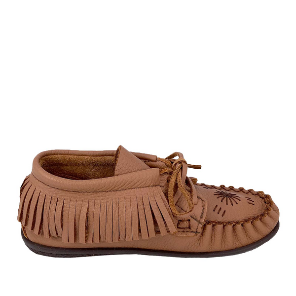 Women's Earthing Moccasins Fringe Copper Rivet Rubber Sole