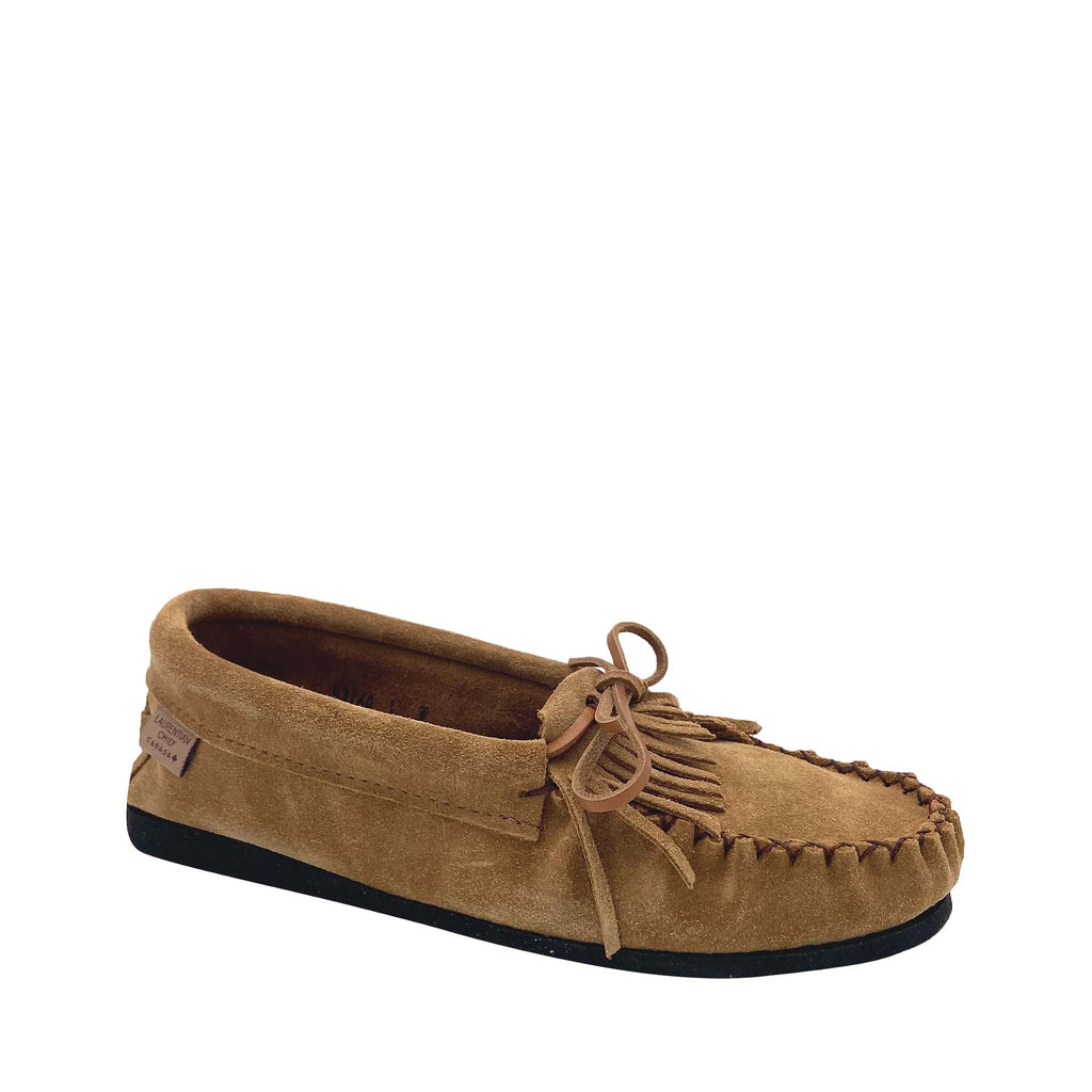Women's Suede Moccasin Shoes; Rubber Sole & Copper Rivet for Earthing ...
