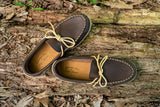 Men's Earthing Moccasins Fudge Moose Hide Copper Rivet 41472FDM-R