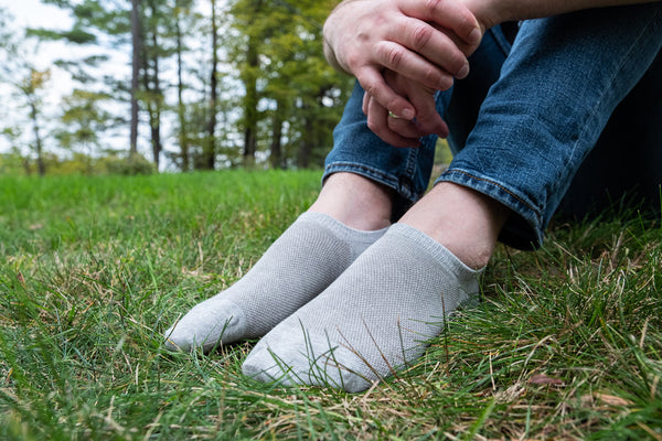 No Show Earthing Socks Silver