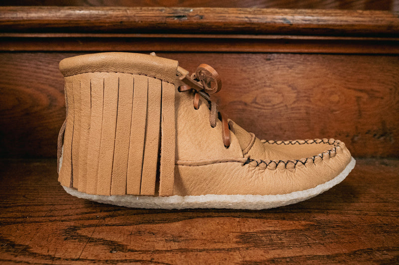 Men's Earthing Moccasins Fringe Ankle Copper Rivet B04219M-R