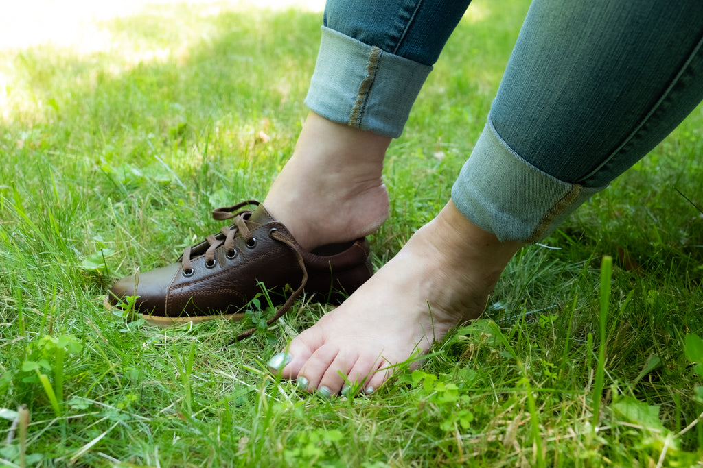 Dark Brown Grounding Shoes for Women Copper Rivet & Barefoot 