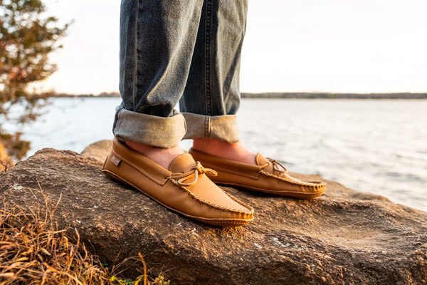 Men's Earthing Moccasins Moose Hide BB3107M