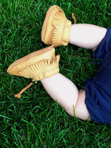 Baby Moosehide Leather Earthing Moccasins