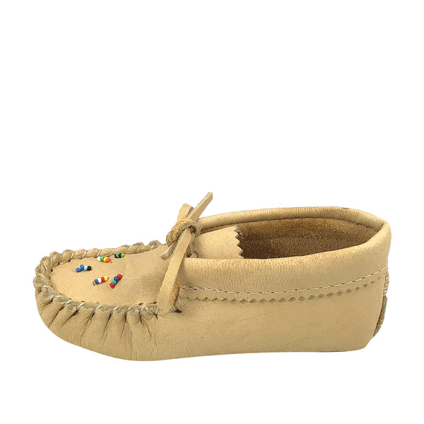 Baby, Children and Youth Earthing Moccasins Beaded Moose Hide Leather 4337