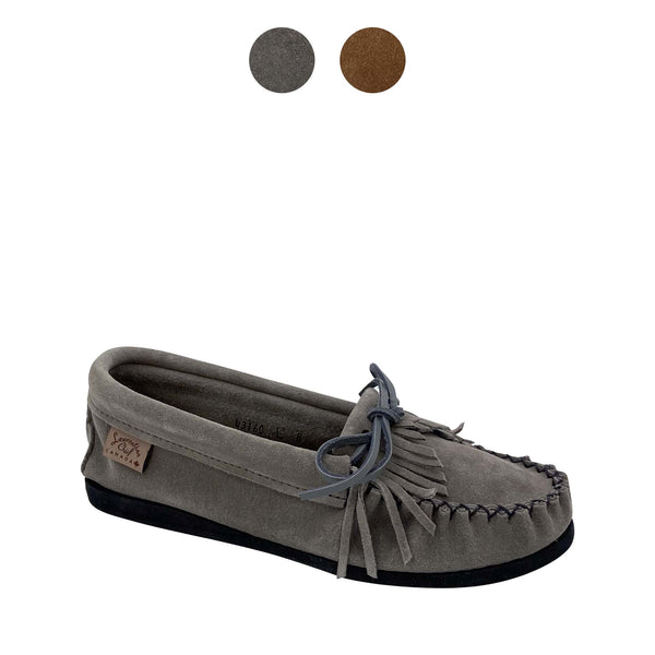 Women's Earthing Moccasin Shoe Suede Copper Rivet  43160-R