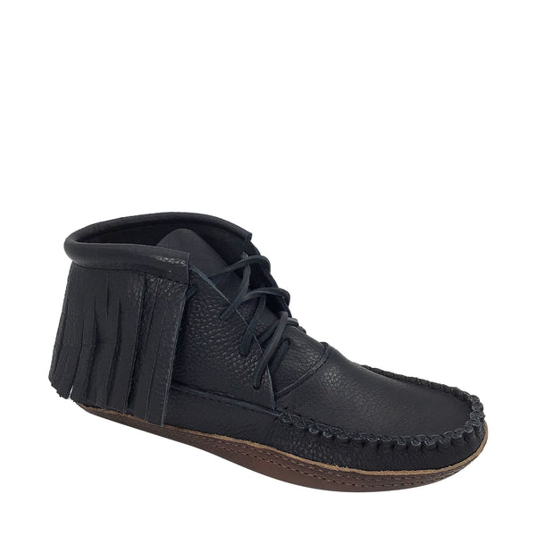 Men's CLEARANCE Earthing Moccasin Boots Moose Hide Fringed  (7 & 14)