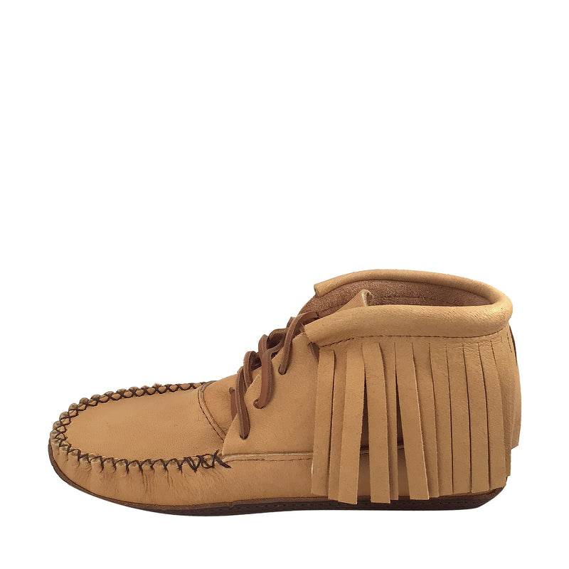 Men's Earthing Moccasin Boots Moose Hide Fringed  (Final Clearance)
