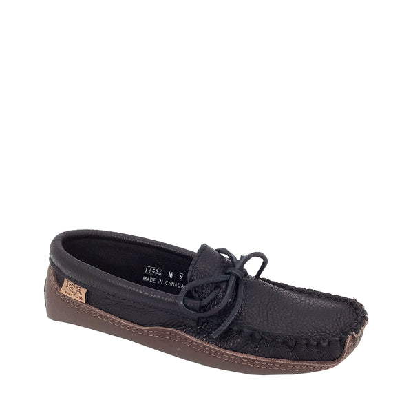Men's Earthing Moccasins Black Leather BB11526BL (Final Clearance)
