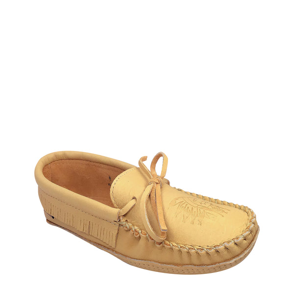 Men's Earthing Moccasins Moosehide Fringed BB7575M