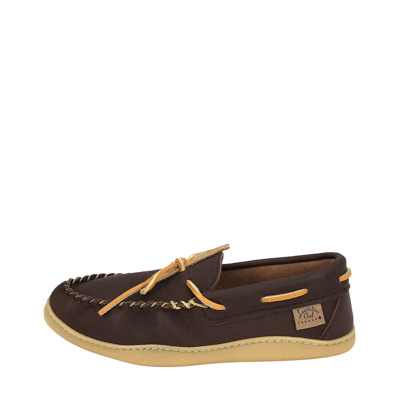 Men's Earthing Moccasins Fudge Moose Hide Copper Rivet 41472FDM-R