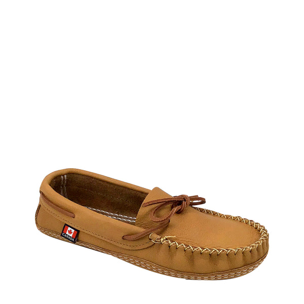 Men's Earthing Moccasins Wide Brown Leather 1461-N