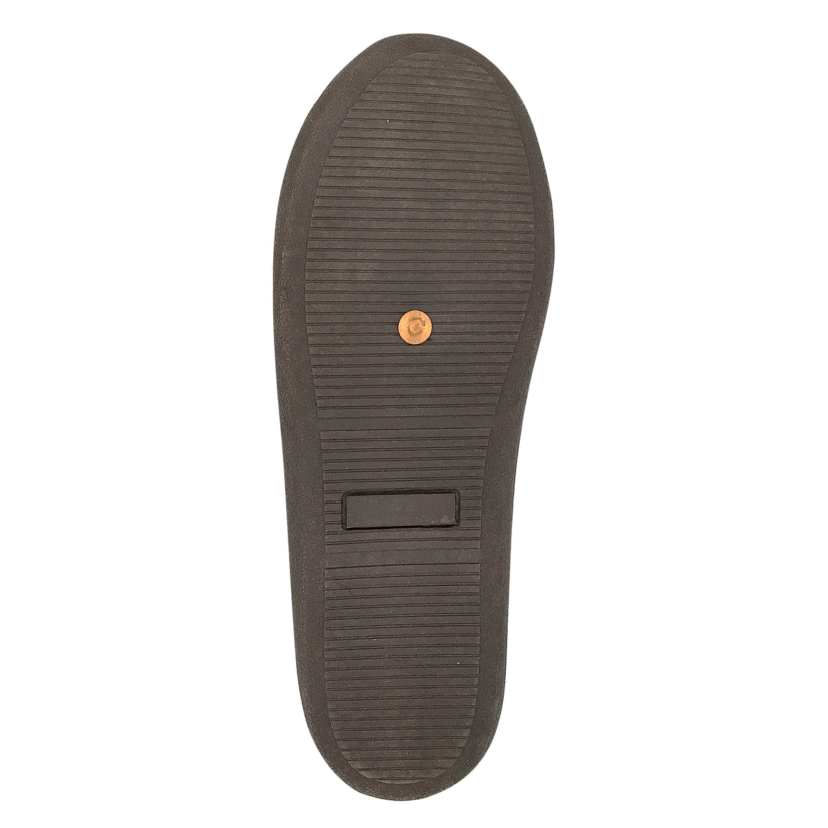 Men's Wide Moccasin Shoes with Rubber Sole & Copper Rivet for Earthing ...