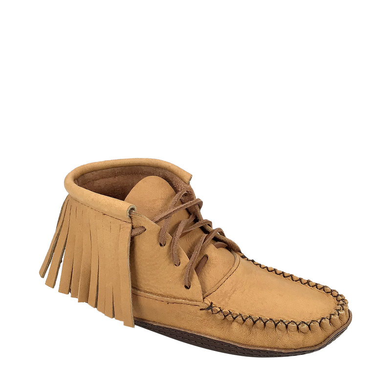 Women's Earthing Moccasins  Moose Hide Fringed (Clearance 8 & 9 only)