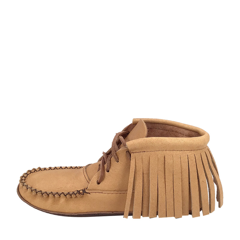 Women's Earthing Moccasins  Moose Hide Fringed (Clearance 8 & 9 only)