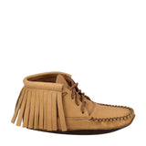 Women's Earthing Moccasins  Moose Hide Fringed (Clearance 8 & 9 only)