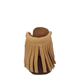 Women's Earthing Moccasins  Moose Hide Fringed (Clearance 8 & 9 only)