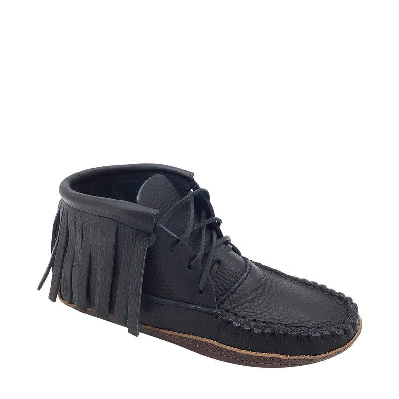 Women's Earthing Moccasins  Moose Hide Fringed (Clearance 8 & 9 only)