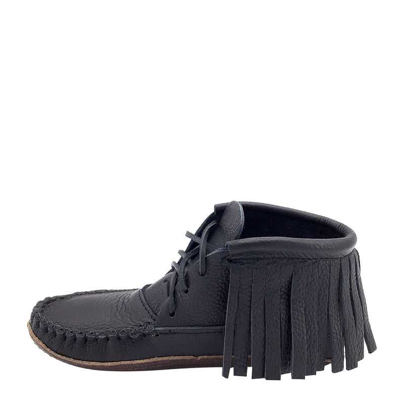 Women's Earthing Moccasins  Moose Hide Fringed (Clearance 8 & 9 only)