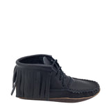 Women's Earthing Moccasins  Moose Hide Fringed (Clearance 8 & 9 only)
