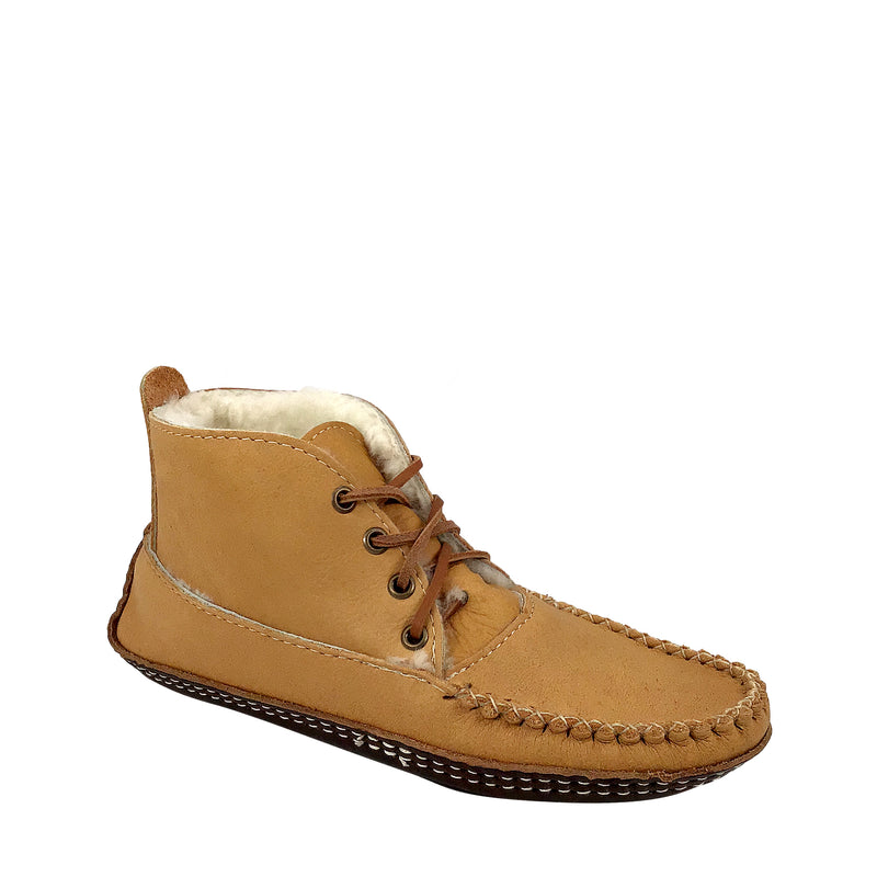Women's Earthing Moccasin Boots Moose Hide Sheepskin BB42115L (Clearance )