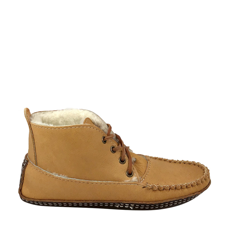 Women's Earthing Moccasin Boots Moose Hide Sheepskin BB42115L (Clearance )