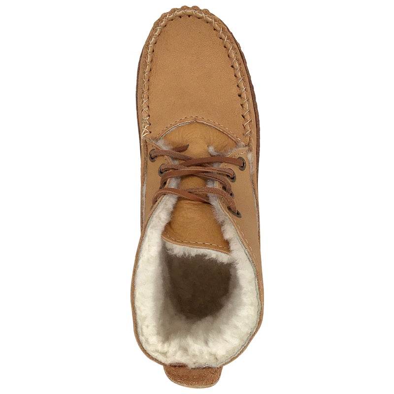 Women's Earthing Moccasin Boots Moose Hide Sheepskin BB42115L (Clearance )