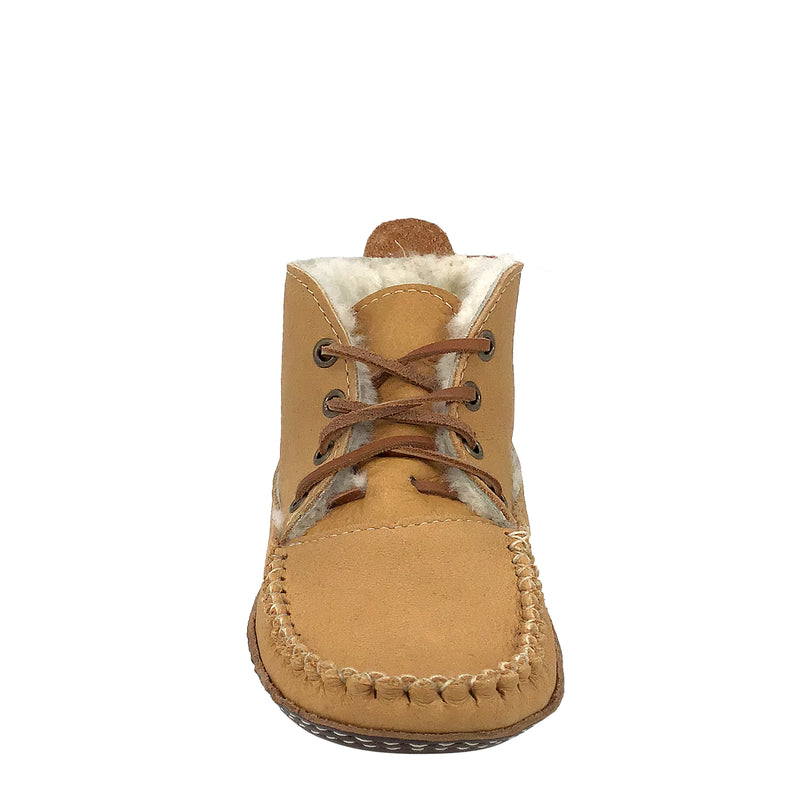 Women's Earthing Moccasin Boots Moose Hide Sheepskin BB42115L (Clearance )
